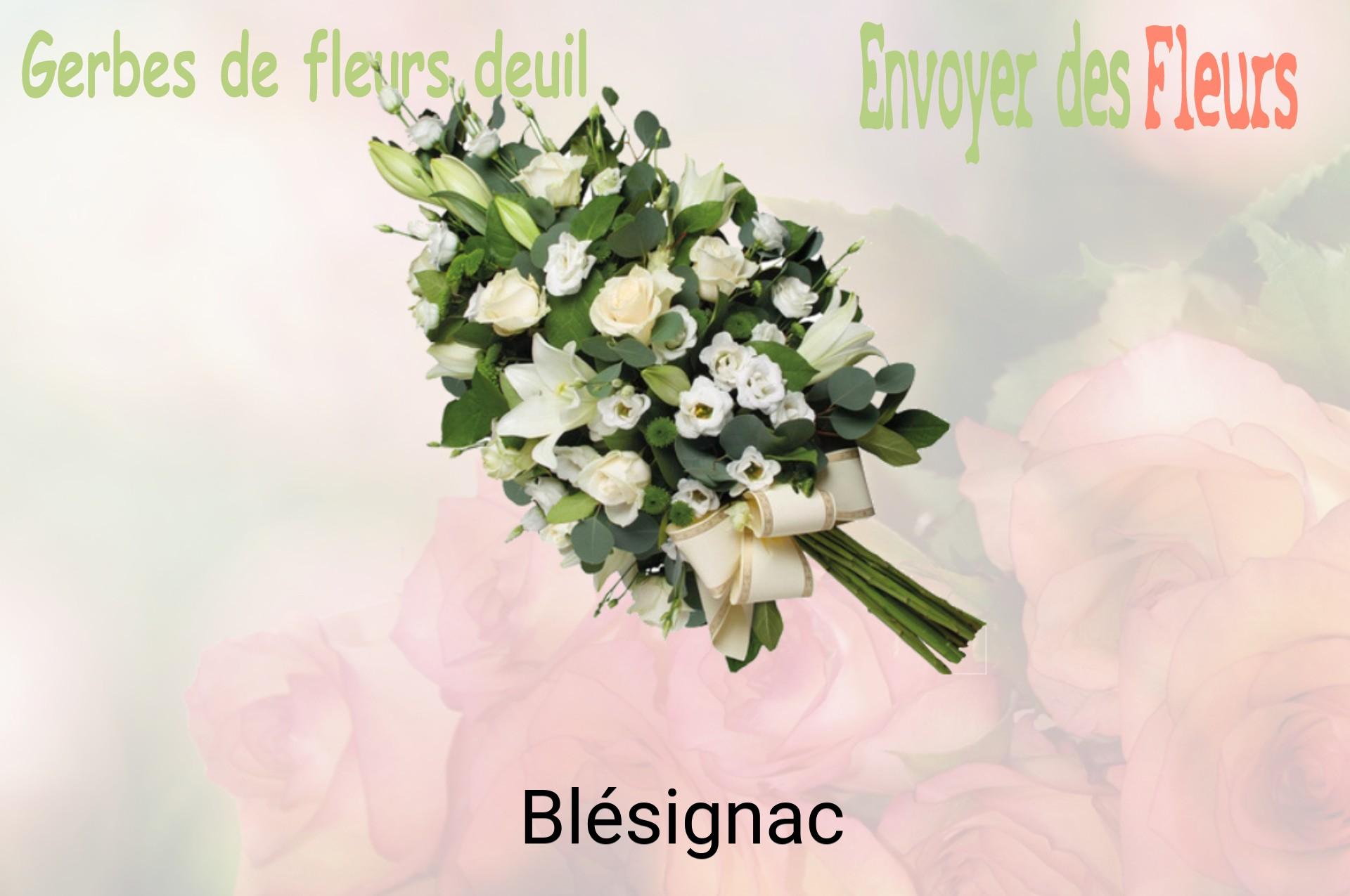 Gerbe de fleurs de deuil livrée à Blésignac